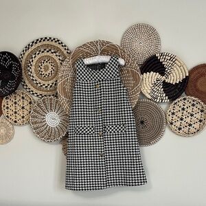 Zara Black and White Houndstooth Kids Dress